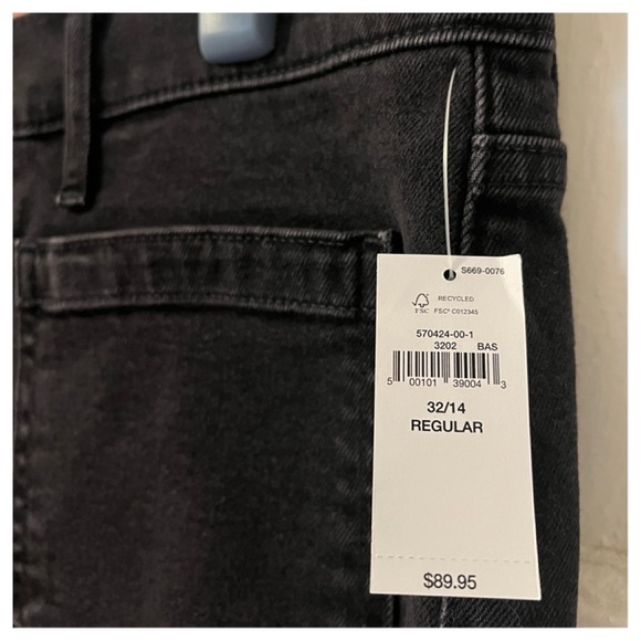 GAP High Rise ’70s Flare Jeans Black Denim NWT (32) - Picture 5 of 5